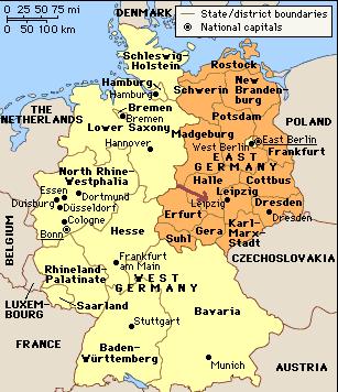 old East and West Germany.
